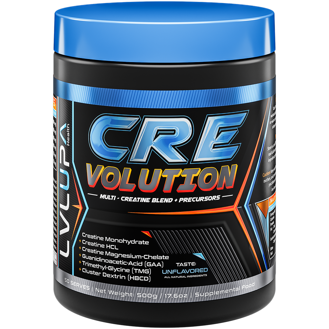 CRE-Volution. GAA Guanidinoacetic acid, 3x Creatine forms, TMG, HBCD ...